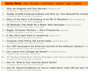 Hacker News Screenshot