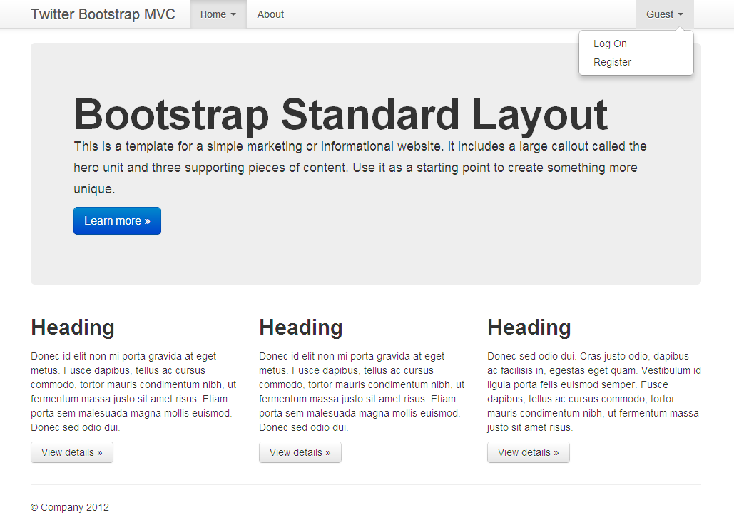 Bootstrap template