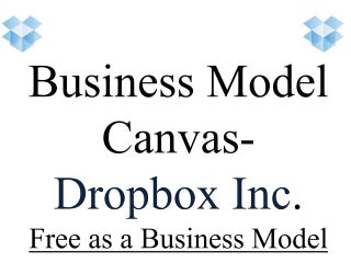 Business model canvas (Dropbox)