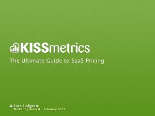 Ultimate Guide to SaaS Pricing